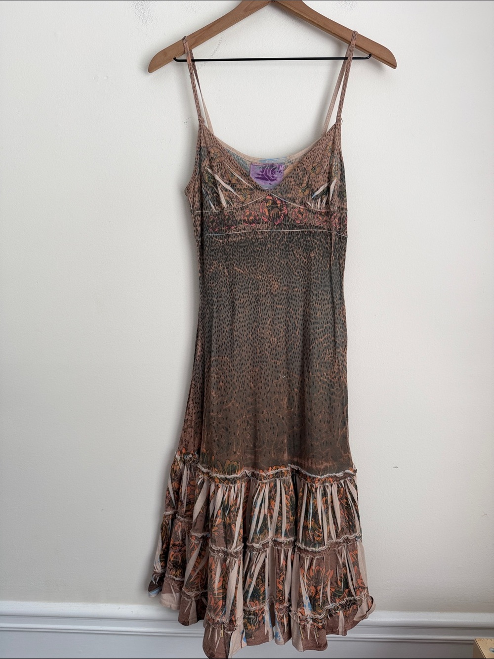 Butterfly Dropout Maxi Dress babydoll Y2K tiered